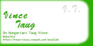 vince taug business card